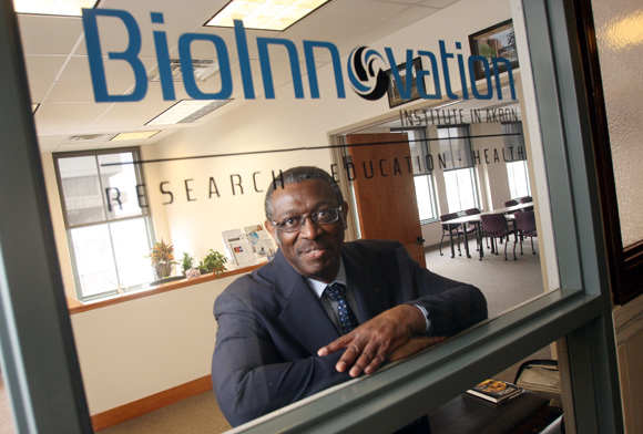 Frank Douglas, Ph.D., M.D. of BioInnovation in Akron. Photos | Ben French
